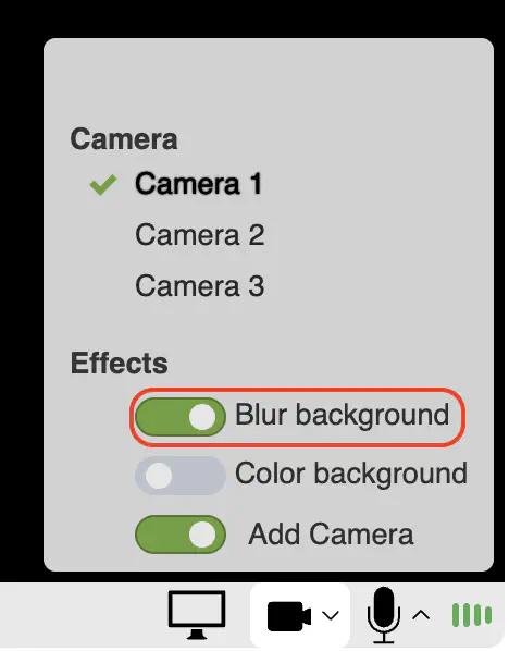 Enable PIP background blurring