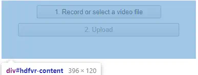 Div with the id hdfvr-content highlighted with Chrome’s Developer Tools