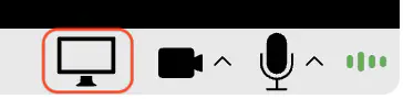 Button that changes the screen sharing source