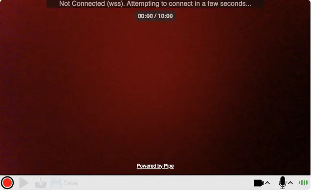 Disconected recorder which received an error when trying to reconnect
